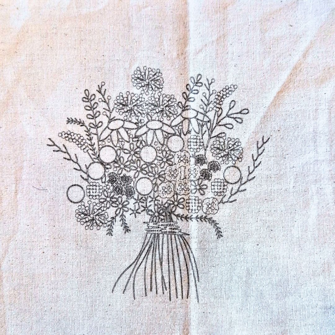Telas medida 25x25cm.