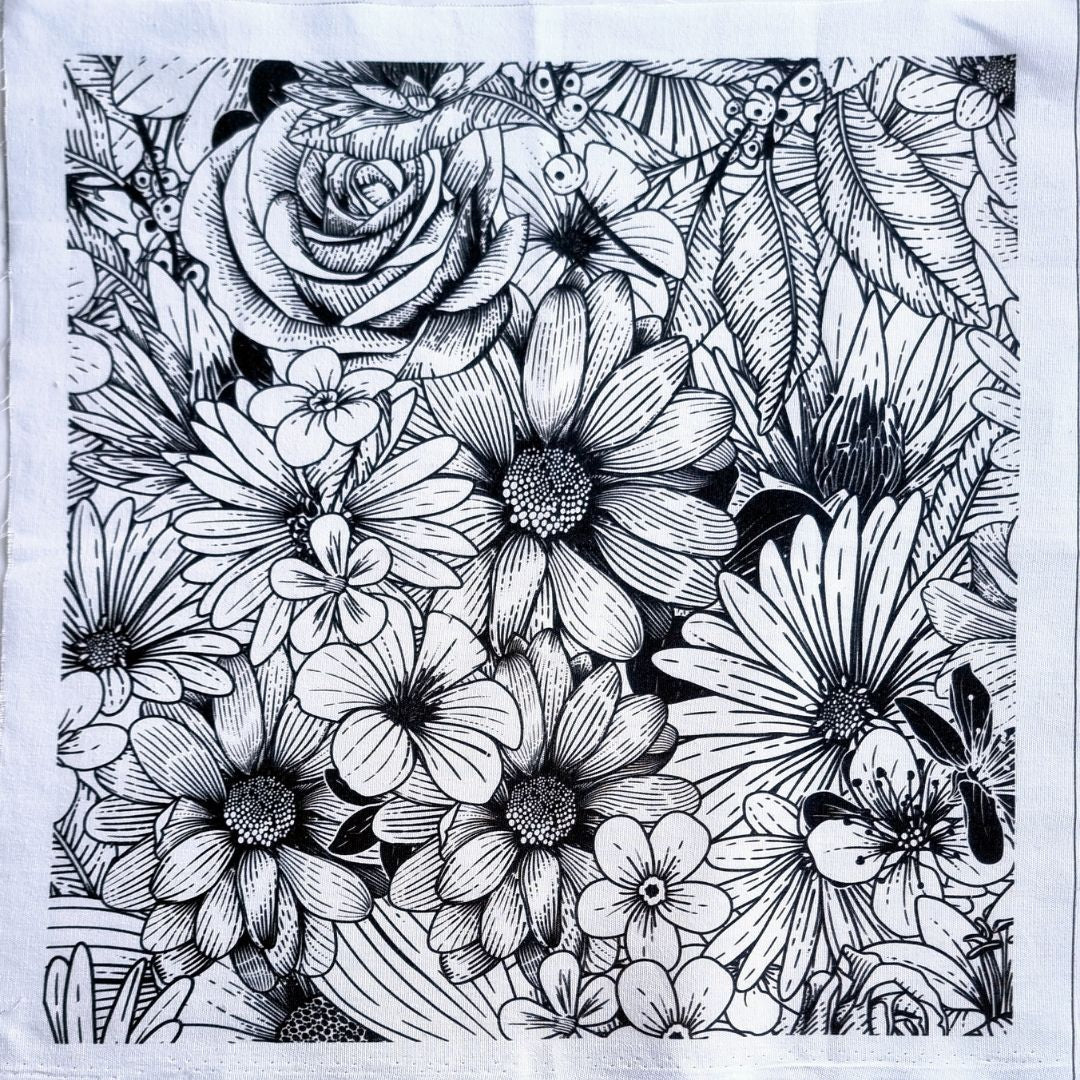 Telas medida 40x40cm.