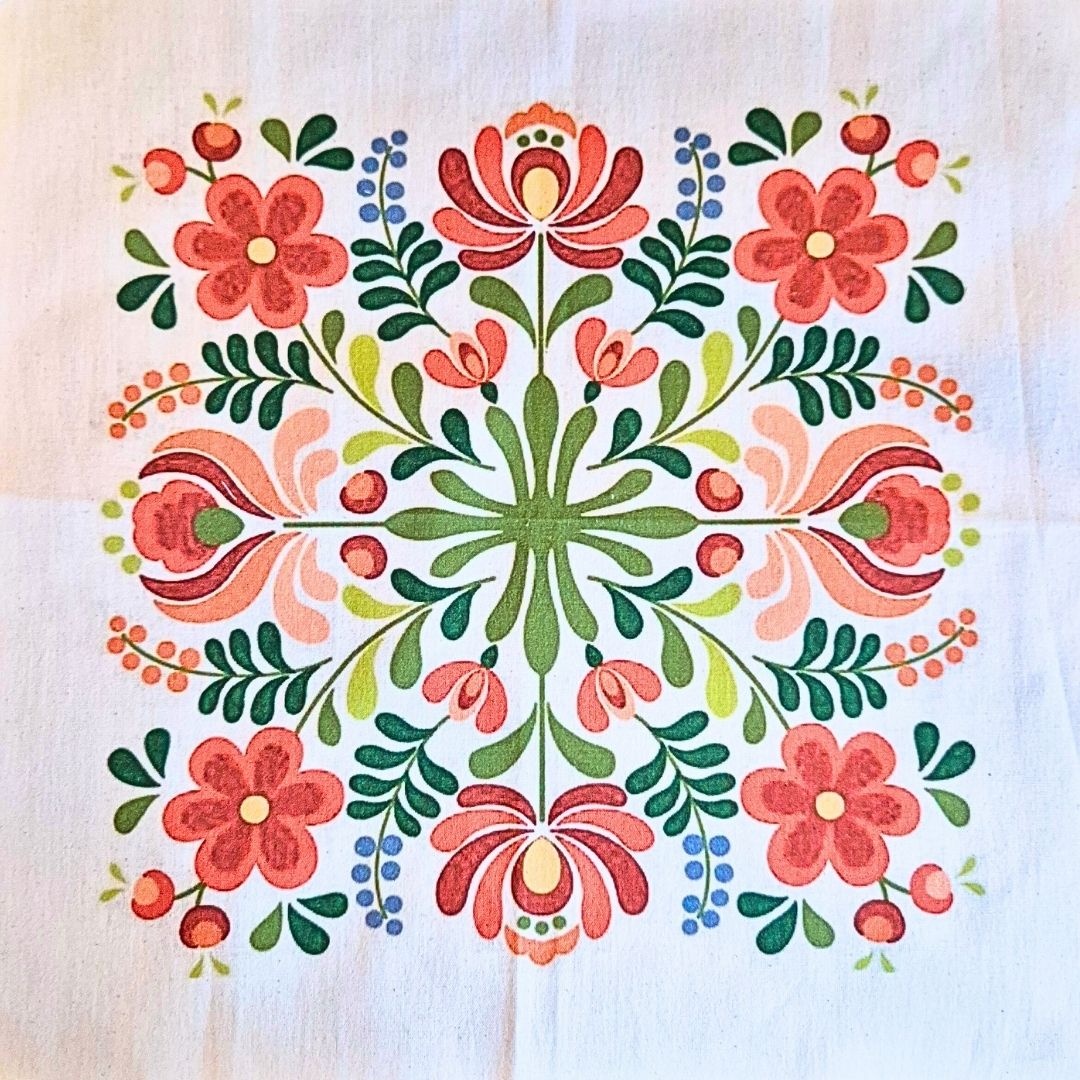 Cojín con tela sobrante para armarlo de 40x40cm.