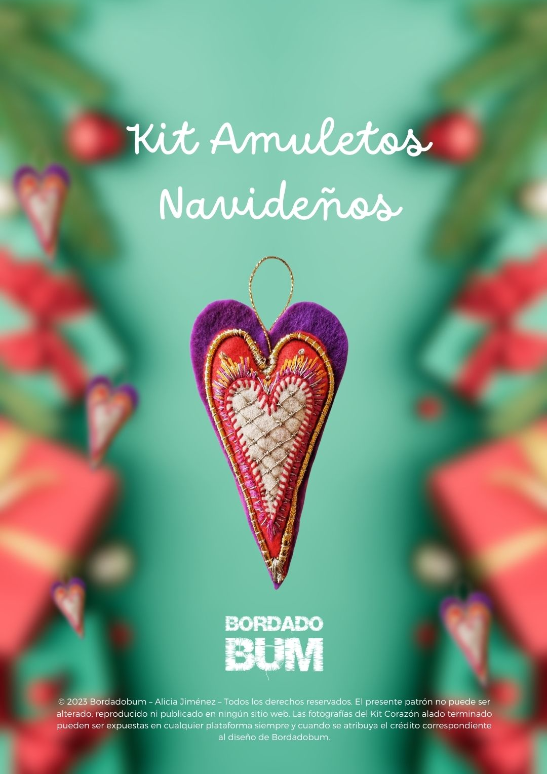 Kit Amuletos Navideños / Kit con materiales para realizar 10 amuletos