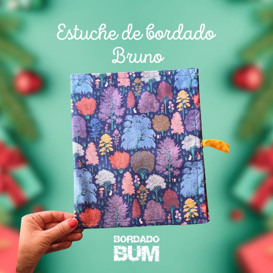 Estuche Bruno  / Arboles fondo azul