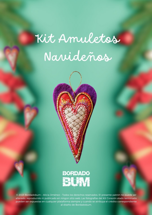 Kit Amuletos Navideños / Kit con materiales para realizar 10 amuletos